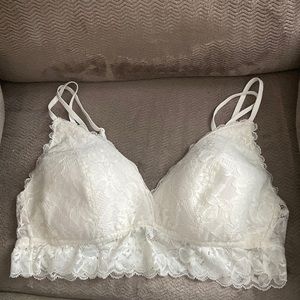 Momanda Maternity Nursing Lace Bralette Off White XXL